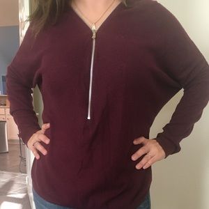 Ladies maroon sweater